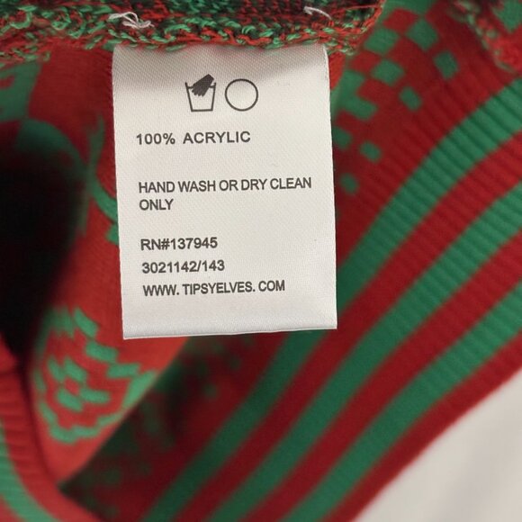 TIPSY ELVES Bottle Opener Ugly Christmas Sweater Men’s M Red Green Holiday - Picture 9 of 9